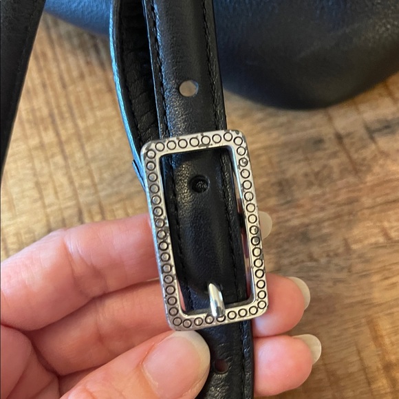 Brighton Julia Croc Heart Embossed Backpack Purse Black Vintage main image 13